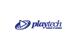 Playtech logo, aanbieder van live casino en slotspellen